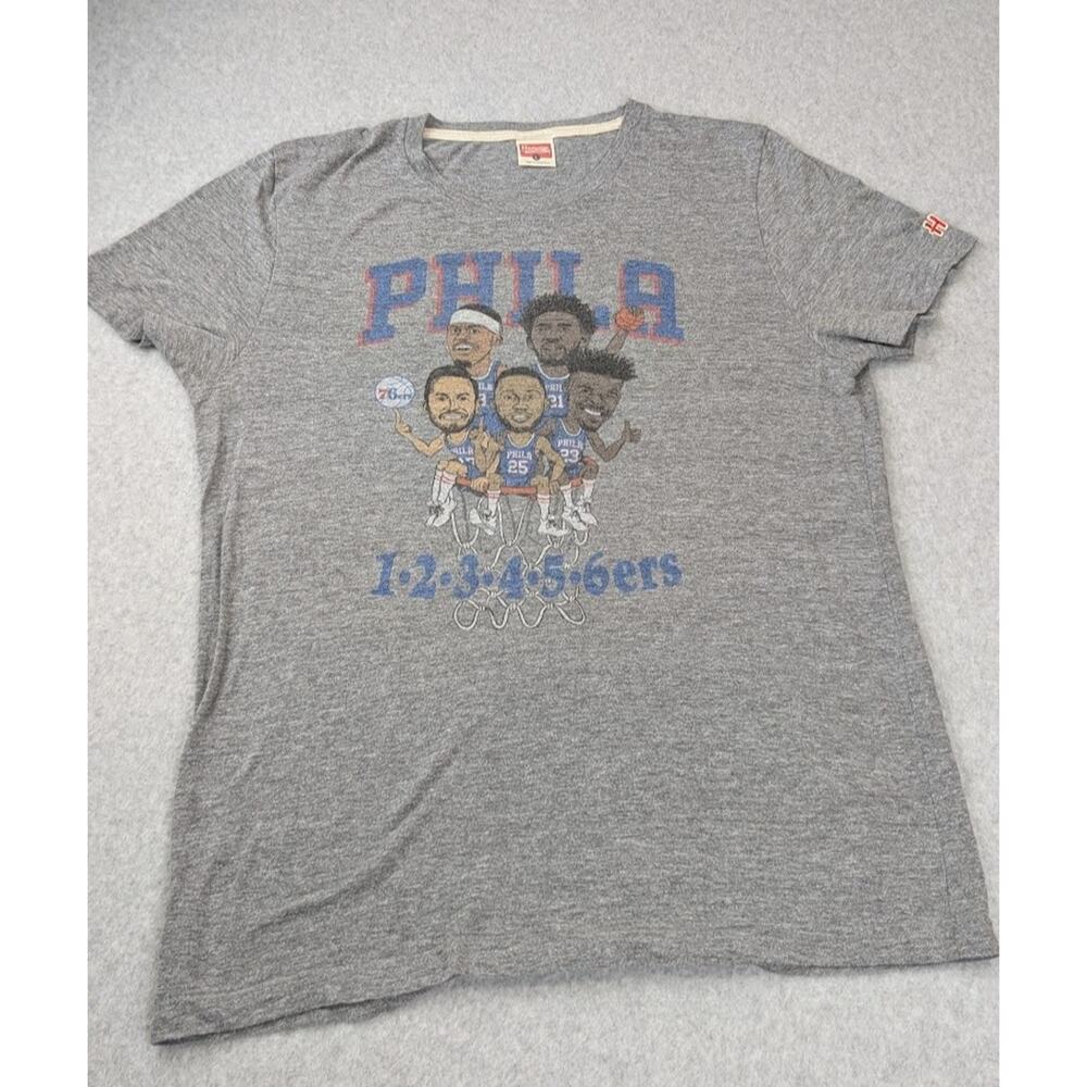 Philadelphia 76ers Shirt Adult Large NBA Basketball 6ers Homage Tee Humorous